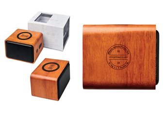 Wooden Speaker with Wireless Charging Pad