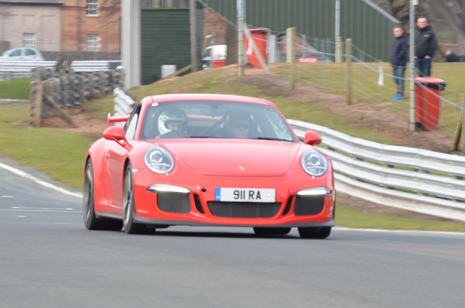 Mike hurtling down the pit straight