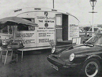 The PCGB Caravan in use as 'Reception' at the Club's A.G.M.