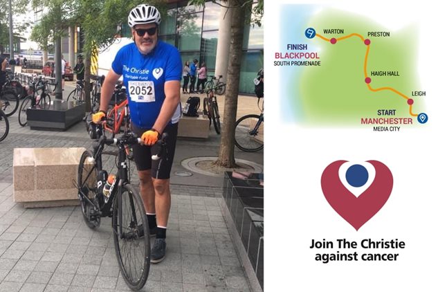 Simon's Manchester to Blackpool Ride for The Christie