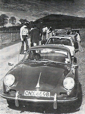 Members take a rest near the Hardknott Pass in Cumbria