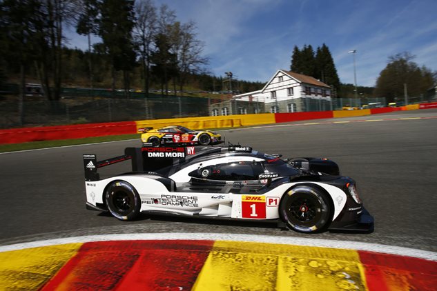 Porsche 919 hybrids dominate in Spa