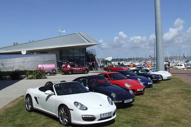 Porsche display at Olympic marina