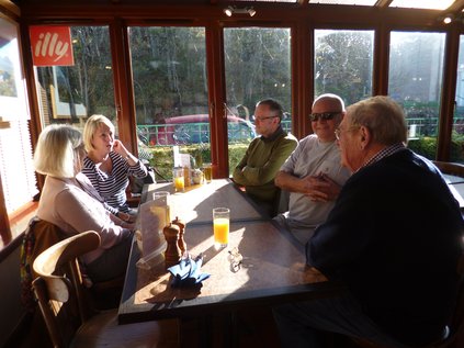 Lunch stop at Lochinver Larder, famous for pies!