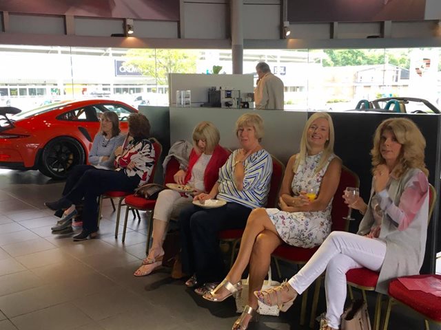 Club members enjoying the Italian F1 viewing and the ladies fashion show