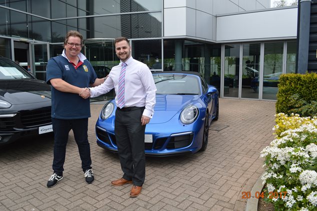 Simon Coghlan new Targa 991.2 GTS being delivered.
