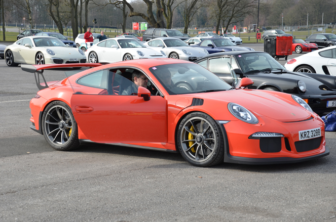 One of the four GT3 RS's at the track day 